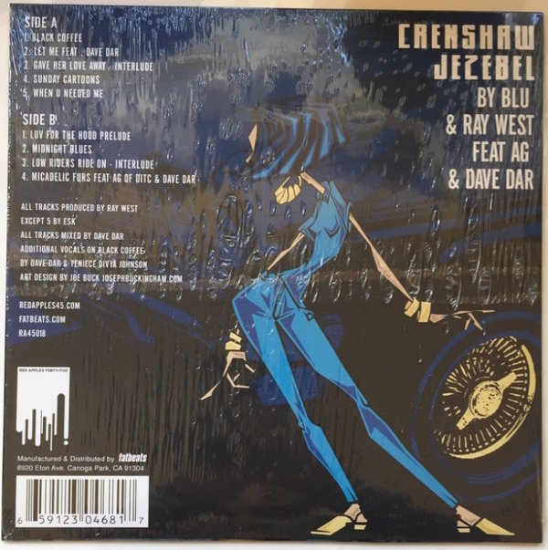 Blu & Ray West Feat AG & Dave Dar ‎– Crenshaw Jezebel (LP Album)