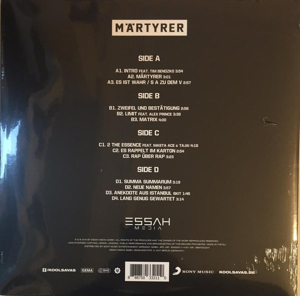 Kool Savas ‎– Märtyrer (LP Album)